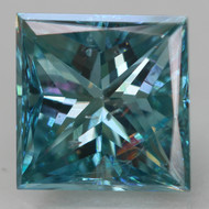 CERTIFIED 1.09 CARAT INTENSE BLUE VS1 PRINCESS NATURAL EARTH MINED LOOSE DIAMOND 5.85X5.76MM  *360 REAL IMAGES & VIDEO