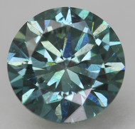 CERTIFIED 0.77 CARAT INTENSE BLUE VVS2 ROUND BRILLIANT NATURAL EARTH MINED LOOSE DIAMOND 5.8MM  *360 REAL IMAGES & VIDEO