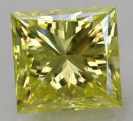 CERTIFIED 0.50 CARAT CANARY YELLOW VVS2 PRINCESS NATURAL EARTH MINED LOOSE DIAMOND 4.38X4.26MM  *360 REAL IMAGES & VIDEO