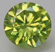 CERTIFIED 0.58 CARAT VIVID GREEN VVS2 ROUND BRILLIANT NATURAL EARTH MINED LOOSE DIAMOND 5.45MM  *360 REAL IMAGES & VIDEO