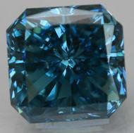 CERTIFIED 0.90 CARAT VIVID BLUE VVS2 RADIANT NATURAL EARTH MINED LOOSE DIAMOND 5.15X5.07MM  *360 REAL IMAGES & VIDEO