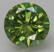 CERTIFIED 0.56 CARAT VIVID GREEN VVS2 ROUND BRILLIANT NATURAL EARTH MINED LOOSE DIAMOND 5.36MM  *360 REAL IMAGES & VIDEO