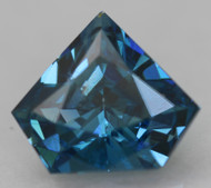 CERTIFIED 0.90 CARAT VIVID BLUE VS1 SHIELD SHAPE NATURAL EARTH MINED LOOSE DIAMOND 7.61X6.61MM  *360 REAL IMAGES & VIDEO