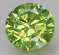 CERTIFIED 0.60 CARAT VIVID GREEN VS1 ROUND BRILLIANT NATURAL EARTH MINED LOOSE DIAMOND 5.29MM  *360 REAL IMAGES & VIDEO