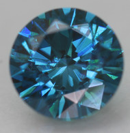 CERTIFIED 0.65 CARAT VIVID BLUE VVS2 ROUND BRILLIANT NATURAL EARTH MINED LOOSE DIAMOND 5.54MM  *360 REAL IMAGES & VIDEO