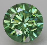 CERTIFIED 0.60 CARAT VIVID GREEN VS2 ROUND BRILLIANT NATURAL EARTH MINED LOOSE DIAMOND 5.37MM  *360 REAL IMAGES & VIDEO