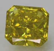 CERTIFIED 0.51 CARAT CANARY YELLOW VVS2 RADIANT NATURAL EARTH MINED LOOSE DIAMOND 4.76X4.52MM  *360 REAL IMAGES & VIDEO