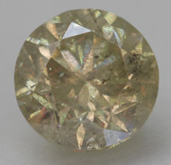 0.54 CARAT BROWN YELLOW SI3 ROUND BRILLIANT NATURAL EARTH MINED DIAMOND 4.96MM *360 PROFESSIONAL IMAGES & VIDEO