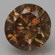 0.57 CARAT YELLOW BROWN SI1 ROUND BRILLIANT NATURAL EARTH MINED LOOSE DIAMOND 5.43MM *360 PROFESSIONAL IMAGES & VIDEO