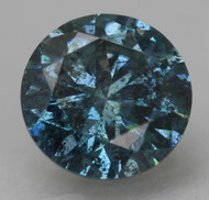 0.45 CARAT VIVID BLUE SI2 ROUND BRILLIANT NATURAL EARTH MINED LOOSE DIAMOND 4.96MM *360 PROFESSIONAL IMAGES & VIDEO