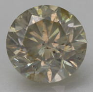 0.71 CARAT GRAY BROWN SI2 ROUND BRILLIANT NATURAL EARTH MINED DIAMOND 5.53MM *360 PROFESSIONAL IMAGES & VIDEO