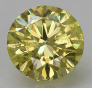 0.44 CARAT CANARY YELLOW SI2 ROUND BRILLIANT NATURAL EARTH MINED LOOSE DIAMOND 4.9MM *360 PROFESSIONAL IMAGES & VIDEO