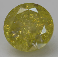 0.60 CARAT CANARY YELLOW ROUND BRILLIANT NATURAL EARTH MINED LOOSE DIAMOND 5.31MM *360 PROFESSIONAL IMAGES & VIDEO