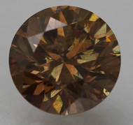 CERTIFIED 0.69 CARAT VIVID BROWN VS1 ROUND BRILLIANT NATURAL EARTH MINED LOOSE DIAMOND 5.71MM  *360 REAL IMAGES & VIDEO