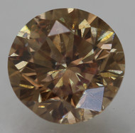 CERTIFIED 0.85 CARAT BROWN YELLOW VVS2 ROUND BRILLIANT NATURAL EARTH MINED LOOSE DIAMOND 5.91MM *360 IMAGES & VIDEO