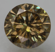 CERTIFIED 0.51 CARAT BROWN YELLOW VVS2 ROUND BRILLIANT NATURAL EARTH MINED LOOSE DIAMOND 5.22MM *360 IMAGES & VIDEO