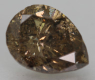1.15 Carat Fancy Vivid Brown Pear Shape Natural EARTH MINED Loose Diamond 7.63X5.71mm *360 PROFESSIONAL IMAGES & VIDEO