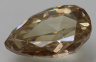 Certified 1.00 Carat Fancy Brownish Orange SI2 Pear Rose Cut Natural MINED Loose Diamond 7.58x5.7mm  *360 IMAGES & VIDEO