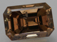 CERTIFIED 1.05 CARAT YELLOW BROWN SI1 EMERALD NATURAL EARTH MINED LOOSE DIAMOND 6.71X4.73MM  *360 REAL IMAGES & VIDEO