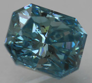 CERTIFIED 1.01 CARAT FANCY BLUE VS2 RADIANT NATURAL EARTH MINED LOOSE DIAMOND FOR RING 5.9X4.94MM  *360 IMAGES & VIDEO