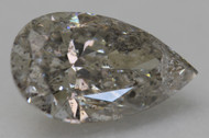Certified 1.55 Carat Fancy Silver SI2 Pear Shape Natural EARTH MINED Loose Diamond 10.17x6.21mm *360 IMAGES & VIDEO