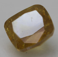 Certified 0.66 Carat Fancy Intense Orangy Yellow SI2 Cushion Natural MINED Loose Diamond 5x4.43mm  *360 IMAGES & VIDEO