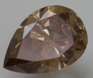 CERTIFIED 1.11 CARAT ORANGY BROWN VS1 PEAR SHAPE NATURAL EARTH MINED LOOSE DIAMOND 8.46X6MM *360 REAL IMAGES & VIDEO
