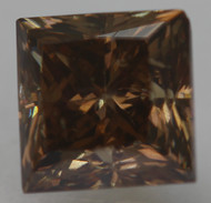 CERTIFIED 1.02 CARAT ORANGY BROWN VS1 PRINCESS NATURAL EARTH MINED LOOSE DIAMOND 5.18X5.14MM *360 REAL IMAGES & VIDEO