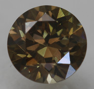 CERTIFIED 0.53 CARAT YELLOW BROWN VVS1 ROUND BRILLIANT NATURAL EARTH MINED LOOSE DIAMOND 5.21MM *360 IMAGES & VIDEO