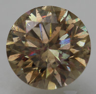 CERTIFIED 0.77 CARAT YELLOW BROWN VS2 ROUND BRILLIANT NATURAL EARTH MINED LOOSE DIAMOND 5.9MM *360 REAL IMAGES & VIDEO