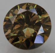 CERTIFIED 0.59 CARAT YELLOW BROWN VVS1 ROUND BRILLIANT NATURAL EARTH MINED LOOSE DIAMOND 5.51MM *360 IMAGES & VIDEO