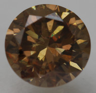CERTIFIED 0.67 CARAT YELLOW BROWN VVS2 ROUND BRILLIANT NATURAL EARTH MINED LOOSE DIAMOND 5.58MM *360 IMAGES & VIDEO