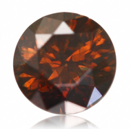 0.46 Carat Vivid Orangy Brown SI3 Round Brilliant Natural EARTH MINED Loose Diamond 4.83mm *REAL IS RARE, IS A DIAMOND