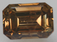 CERTIFIED 1.10 CARAT VIVID YELLOWISH BROWN VS1 EMERALD NATURAL EARTH MINED DIAMOND 6.63X4.72MM *360 REAL VIDEO& IMAGES