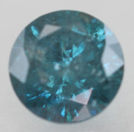 0.69 CARAT FANCY VIVID BLUE ROUND BRILLIANT NATURAL EARTH MINED LOOSE DIAMOND FOR RING 5.5MM *360 REAL IMAGES & VIDEO