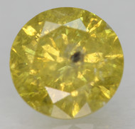 0.55 CARAT CANARY YELLOW ROUND BRILLIANT NATURAL EARTH MINED LOOSE DIAMOND FOR RING 5.19MM *360 REAL IMAGES & VIDEO