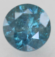 0.50 CARAT FANCY VIVID BLUE ROUND BRILLIANT NATURAL EARTH MINED LOOSE DIAMOND FOR RING 4.95MM *360 REAL IMAGES & VIDEO