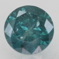 0.50 CARAT FANCY VIVID BLUE ROUND BRILLIANT NATURAL EARTH MINED LOOSE DIAMOND FOR RING 5.12MM *360 REAL IMAGES & VIDEO