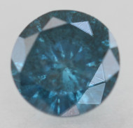 0.57 CARAT FANCY VIVID BLUE ROUND BRILLIANT NATURAL EARTH MINED LOOSE DIAMOND FOR RING 5.36MM *360 REAL IMAGES & VIDEO