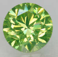 0.47 CARAT LEMON GREEN VVS2 ROUND BRILLIANT NATURAL EARTH MINED LOOSE DIAMOND 4.87MM *360 PROFESSIONAL IMAGES & VIDEO