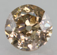 Certified 1.00 Carat Fancy Yellowish Brown SI1 Round Brilliant European Cut Natural MINED Diamond 6.11mm  * PICS & VIDEO