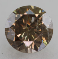 0.55 Carat Fancy Intense Yellowish Brown SI2 Round Brilliant Natural EARTH MINED Loose Diamond 5.33mm *360 PICS & VIDEO