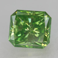 CERTIFIED 0.50 CARAT VIVID GREEN VVS1 RADIANT NATURAL EARTH MINED LOOSE DIAMOND 4.48X4.11MM *360 REAL IMAGES & VIDEOS
