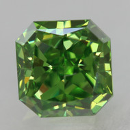 CERTIFIED 0.53 CARAT VIVID GREEN VVS1 RADIANT NATURAL EARTH MINED LOOSE DIAMOND 4.22X4.2MM *360 REAL IMAGES & VIDEOS