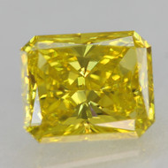 CERTIFIED 0.63 CARAT CANARY YELLOW VVS1 RADIANT NATURAL EARTH MINED LOOSE DIAMOND 5.45X4.58MM  *360 REAL IMAGES & VIDEOS