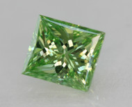 CERTIFIED 0.71 CARAT VIVID GREEN VVS1 PRINCESS NATURAL EARTH MINED LOOSE DIAMOND 5.39X4.74MM *360 REAL IMAGES & VIDEOS