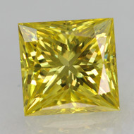 CERTIFIED 0.46 CARAT CANARY YELLOW VVS1 PRINCESS NATURAL EARTH MINED LOOSE DIAMOND 4.28X4.16MM *360 IMAGES & VIDEOS