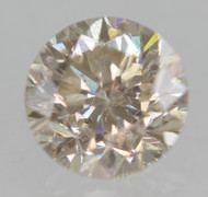 0.53 CARAT TOP TOP LIGHT BROWN VS2 ROUND BRILLIANT NATURAL EARTH MINED LOOSE DIAMOND 4.92MM *360 REAL IMAGES & VIDEO