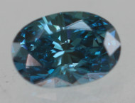 0.20 Carat Fancy Vivid Blue VVS1 Oval Natural EARTH MINED Loose Diamond 4.55X3.12mm