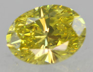 0.32 Carat Canary Yellow VS2 Oval Natural EARTH MINED Loose Diamond 5.13X3.88mm